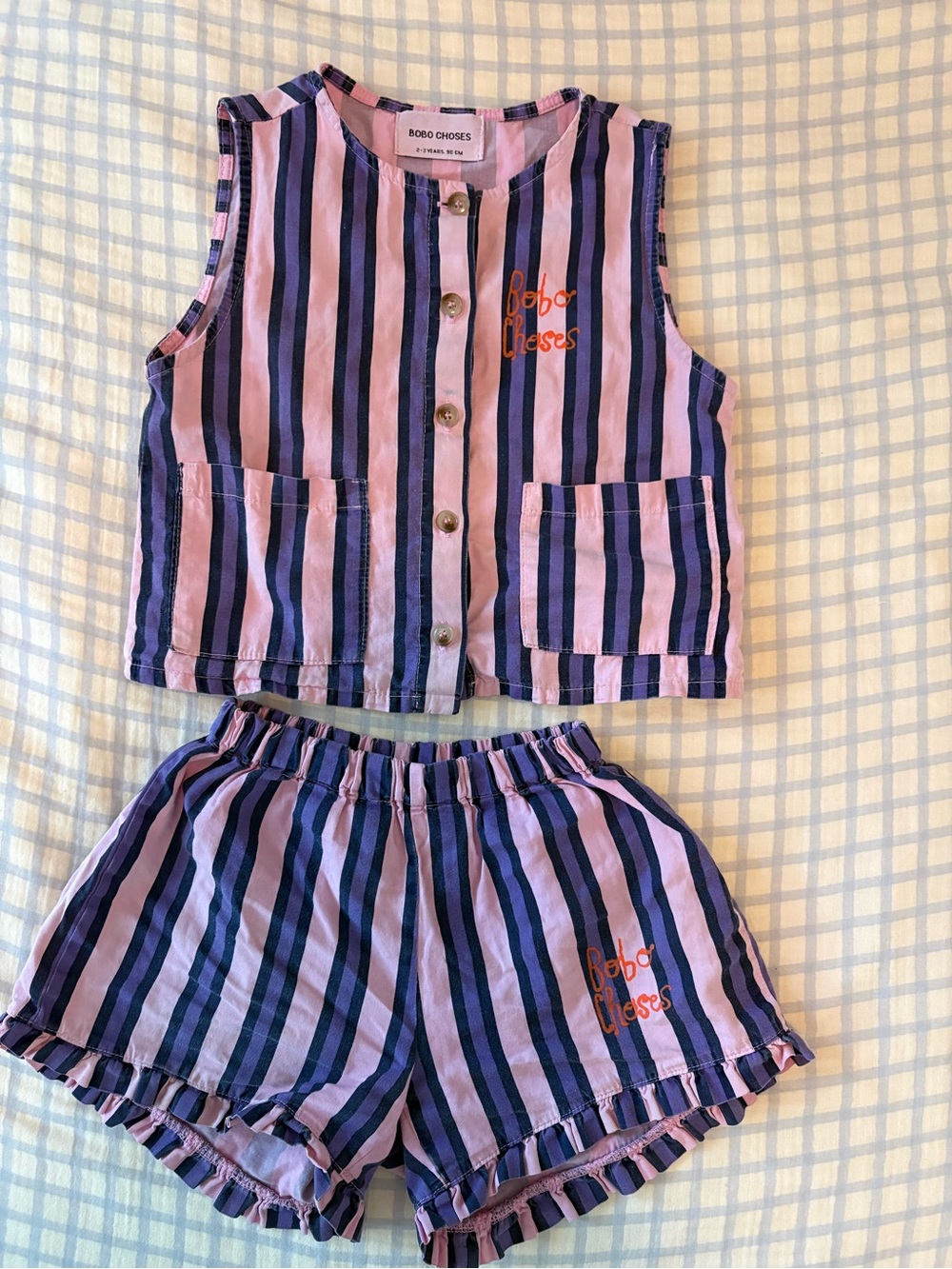 Bobo Choses Pink & Purple Striped Set